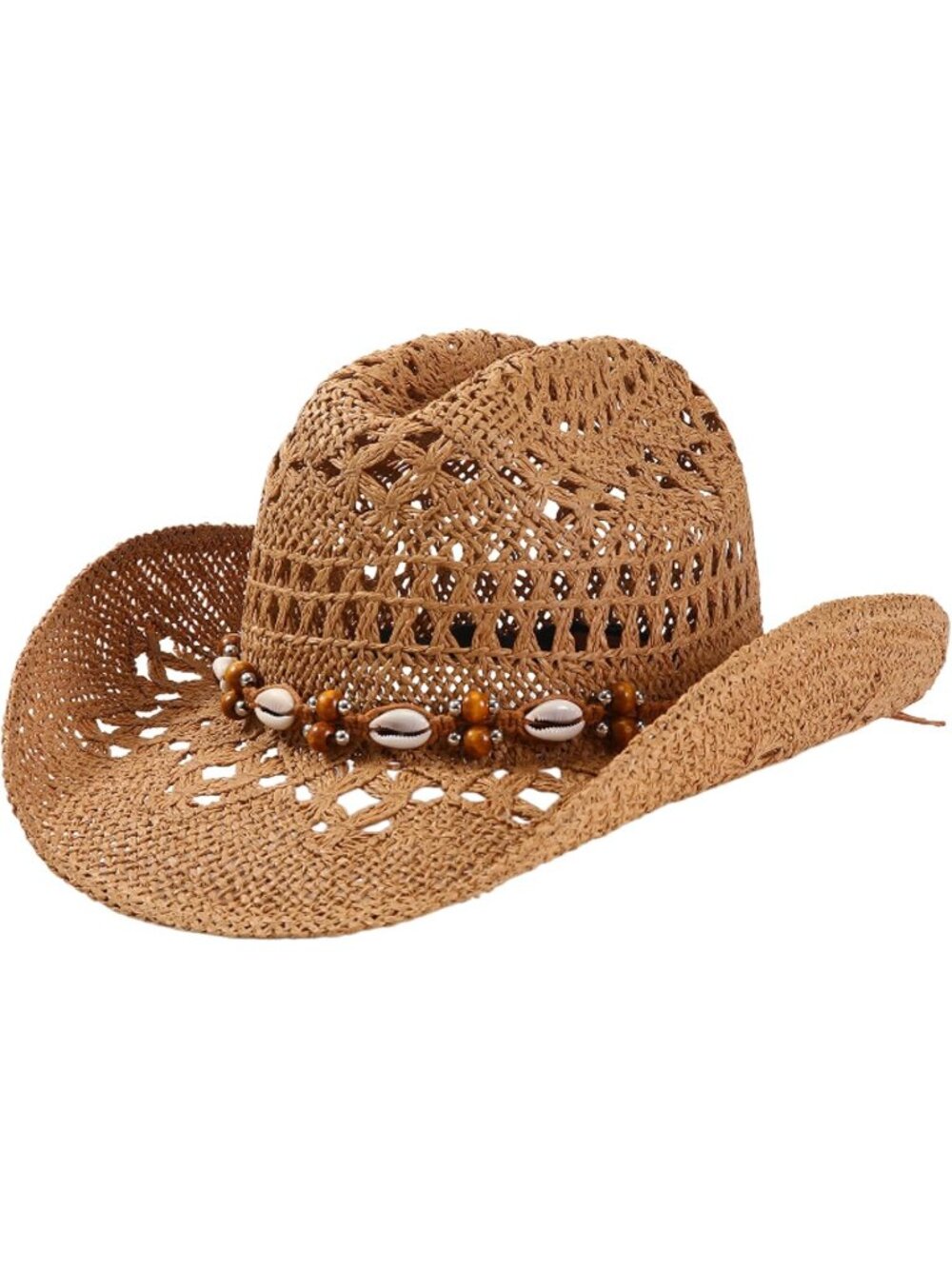 Men's Khaki5 Pull-On Shapeable Brim Adjustable Chin Strap Cowgirl Cowboy Hats